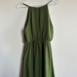 Olive Green Mini Dress